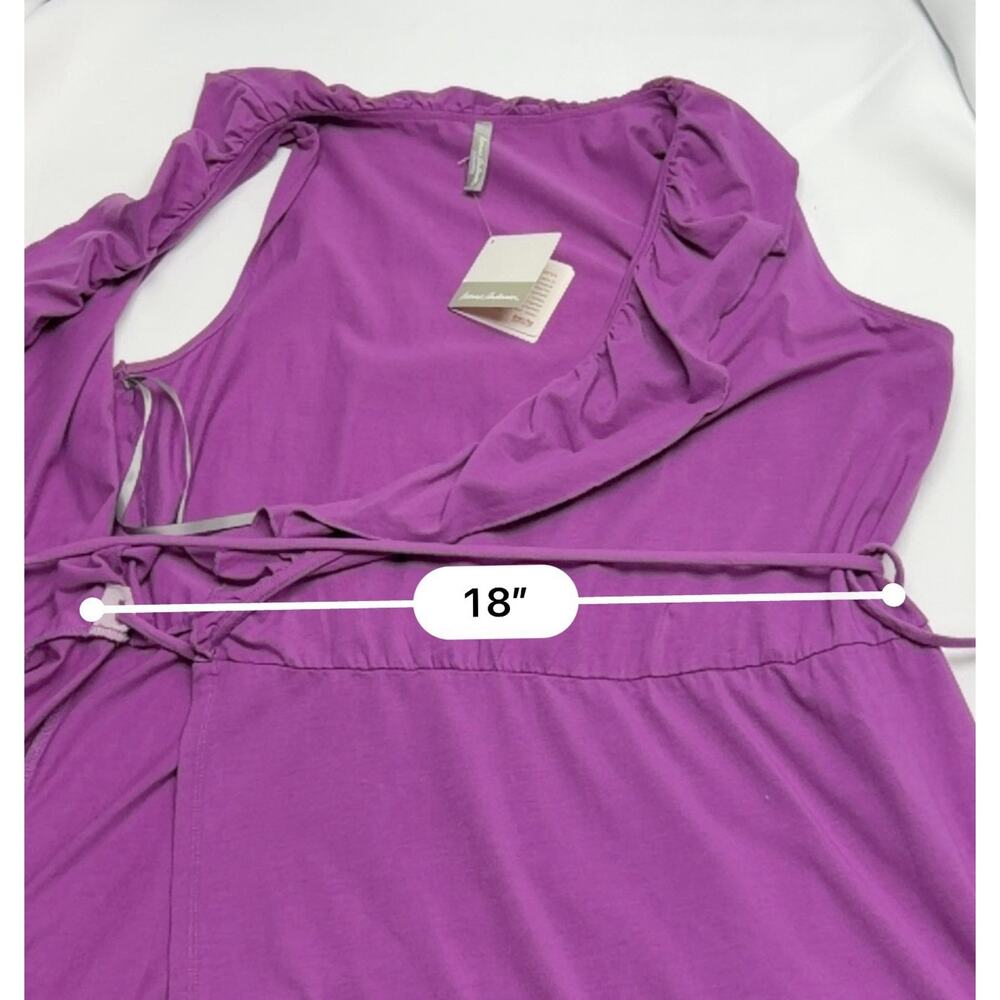 Hanna Andersson Bright Purple Ruffle Wrap Dress Women’s Large Midi NWT $88 - Picture 9 of 13